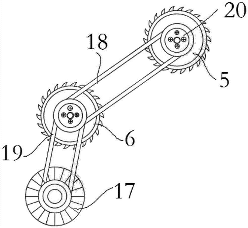 Integral wood sawing device with double saw blade groups and wood cutting process