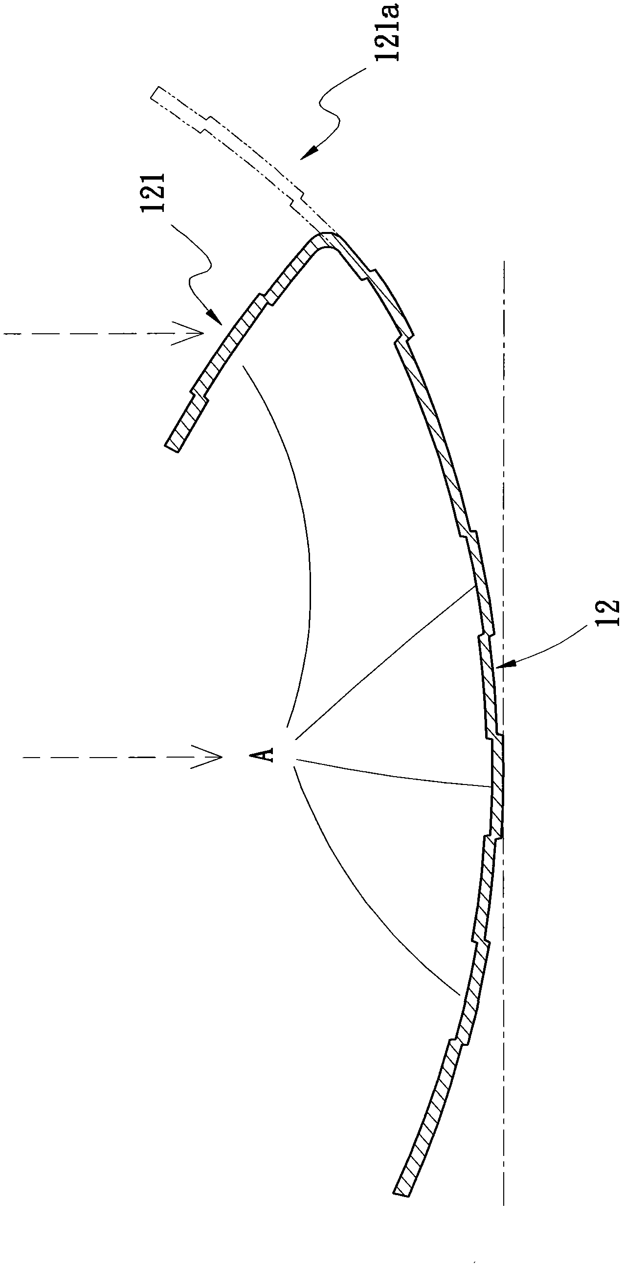 Processing method of golf head inner surface partial thickness cutting