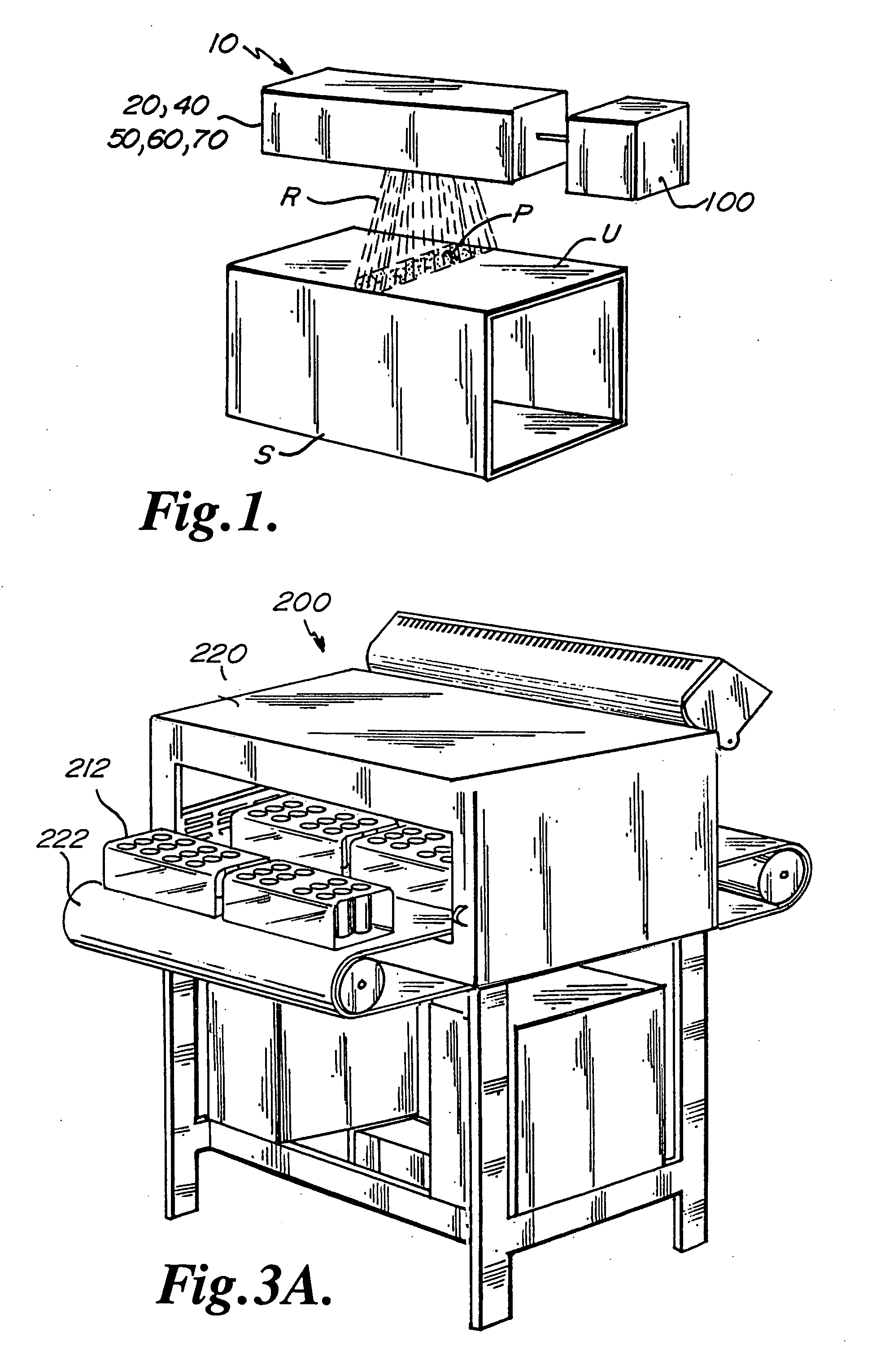 Apparatus and method for selective processing of materials with radiant energy