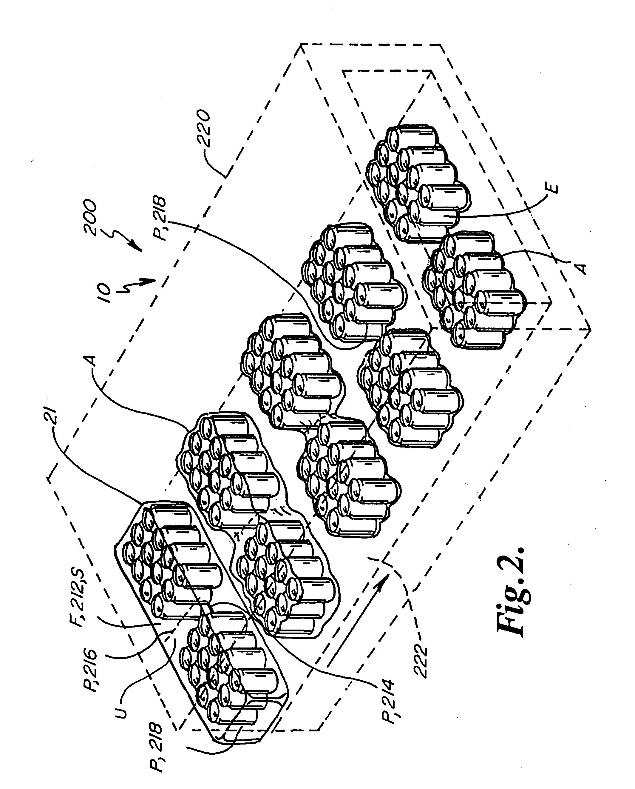 Apparatus and method for selective processing of materials with radiant energy