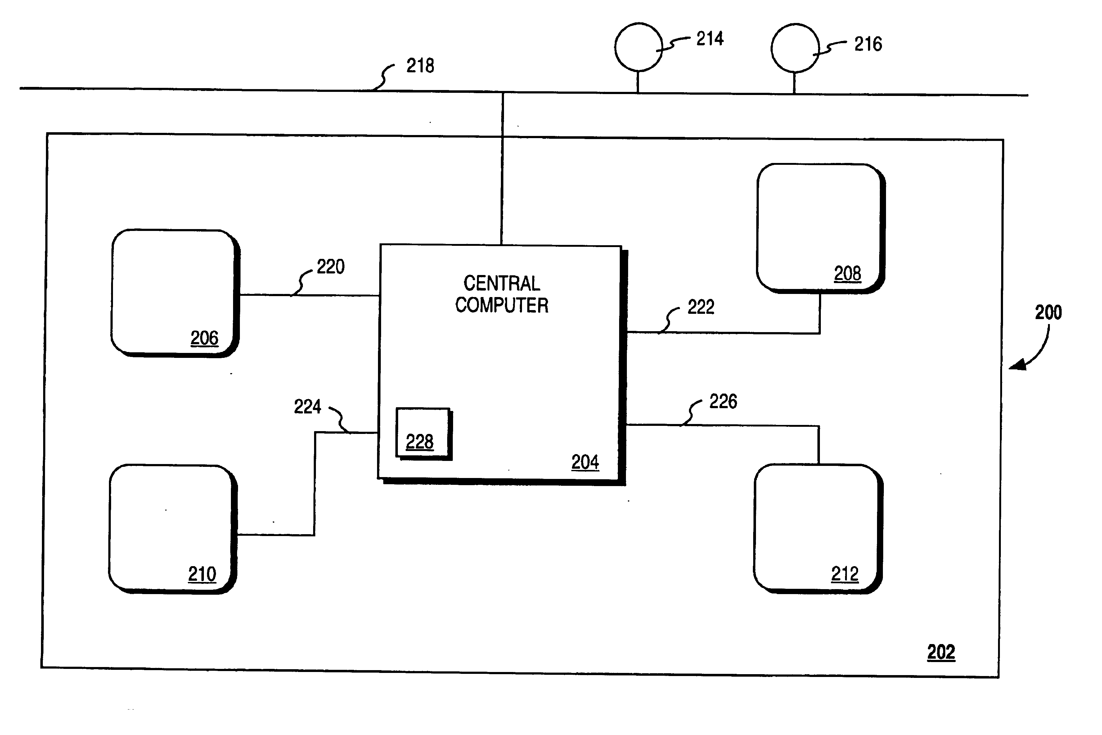 Method for automatic device monitoring by a central computer