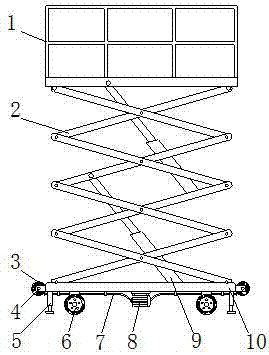 Construction lifting platform having protection function