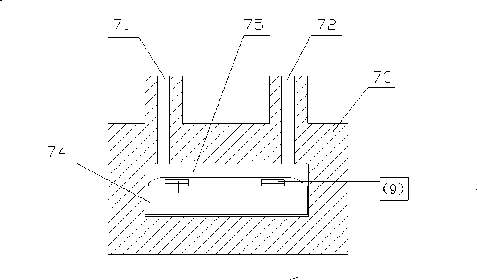 Online automatic monitoring device for hydrogen of earthquake precursor