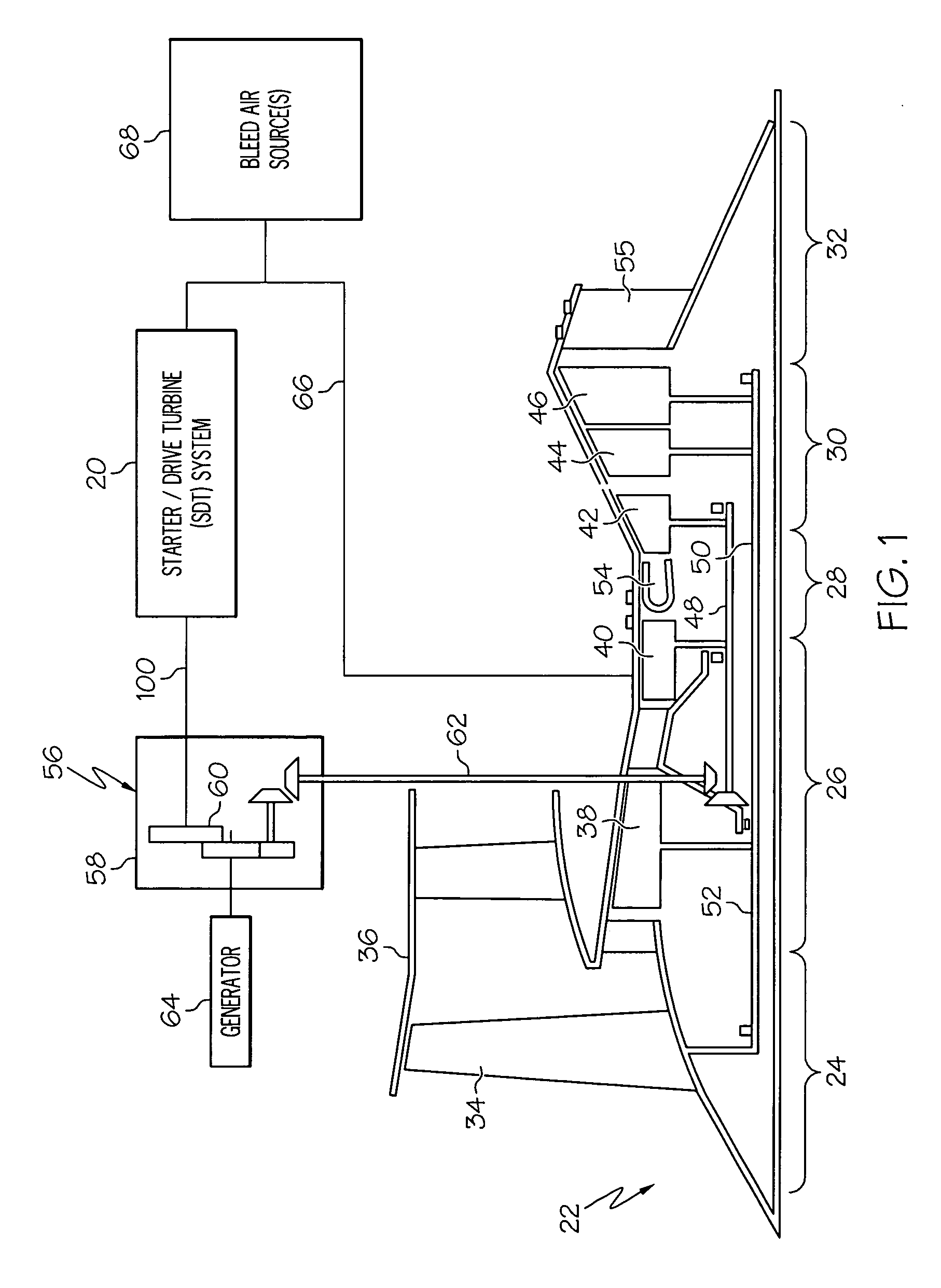 Bi-modal turbine assembly and starter / drive turbine system employing the same