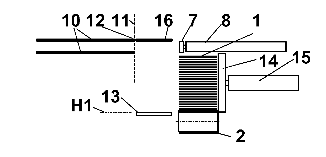 Banding machine for logs of sheet material