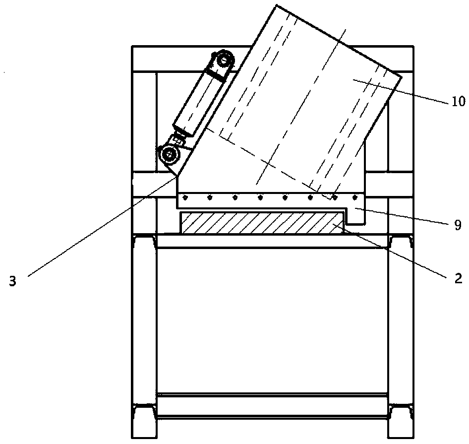 Rubber stair step cutting machine and cutting method