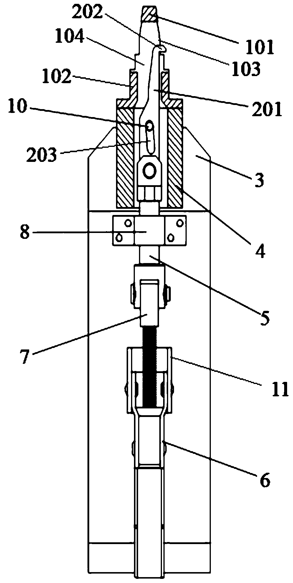 Car body clamping positioning device suitable for car welding production line