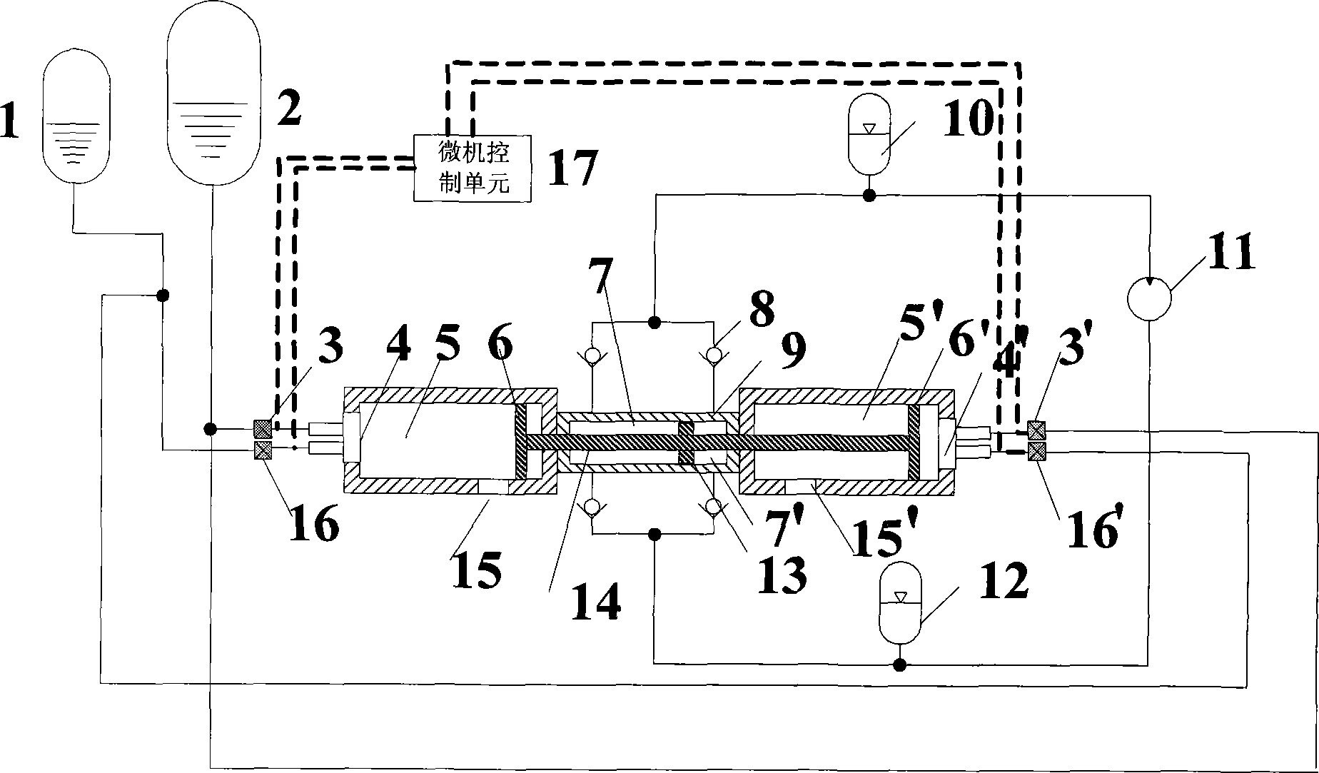 Double group component sydraulic free-piston engine