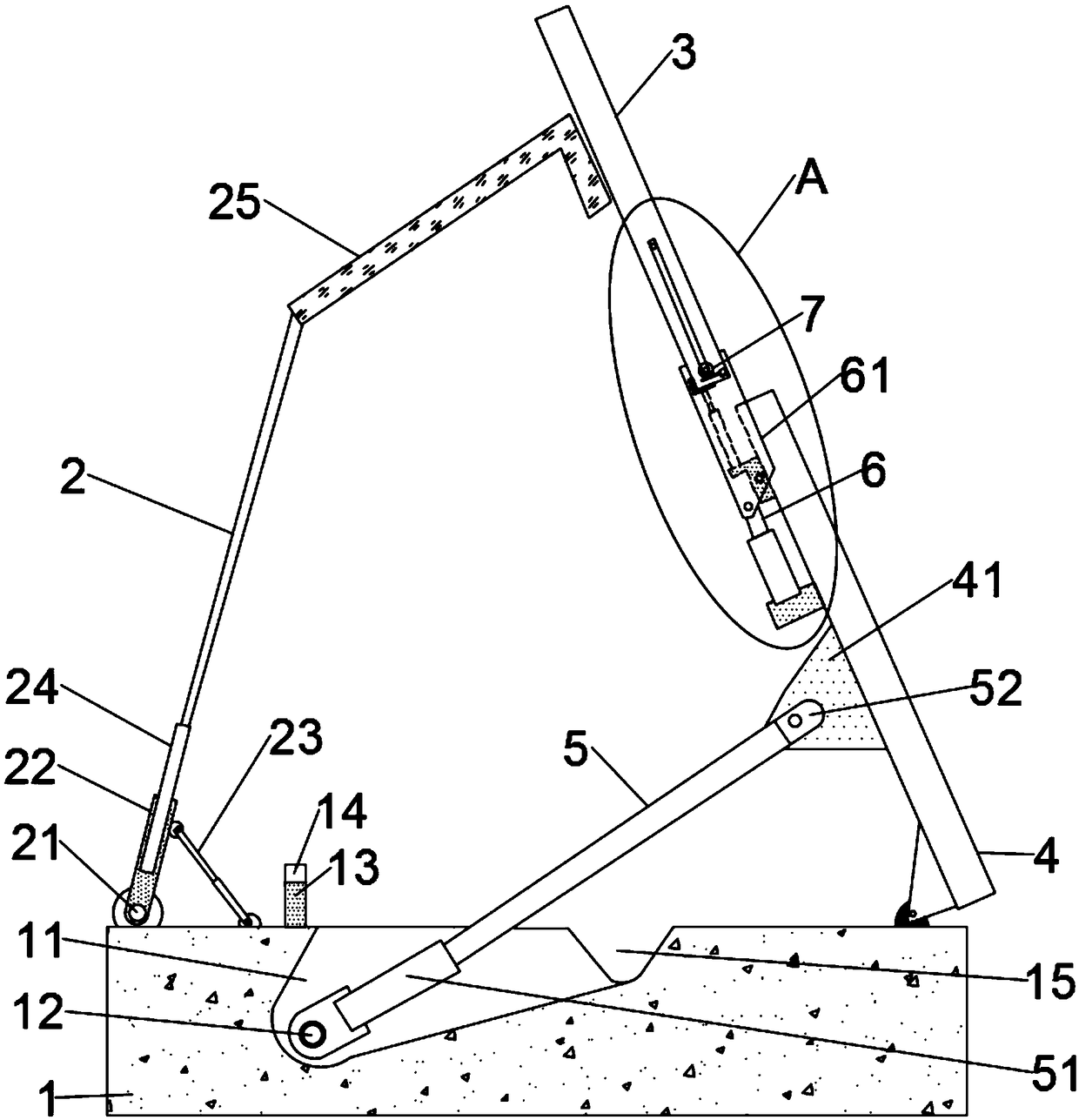 Folding device for onboard high-mobility large antenna array radar