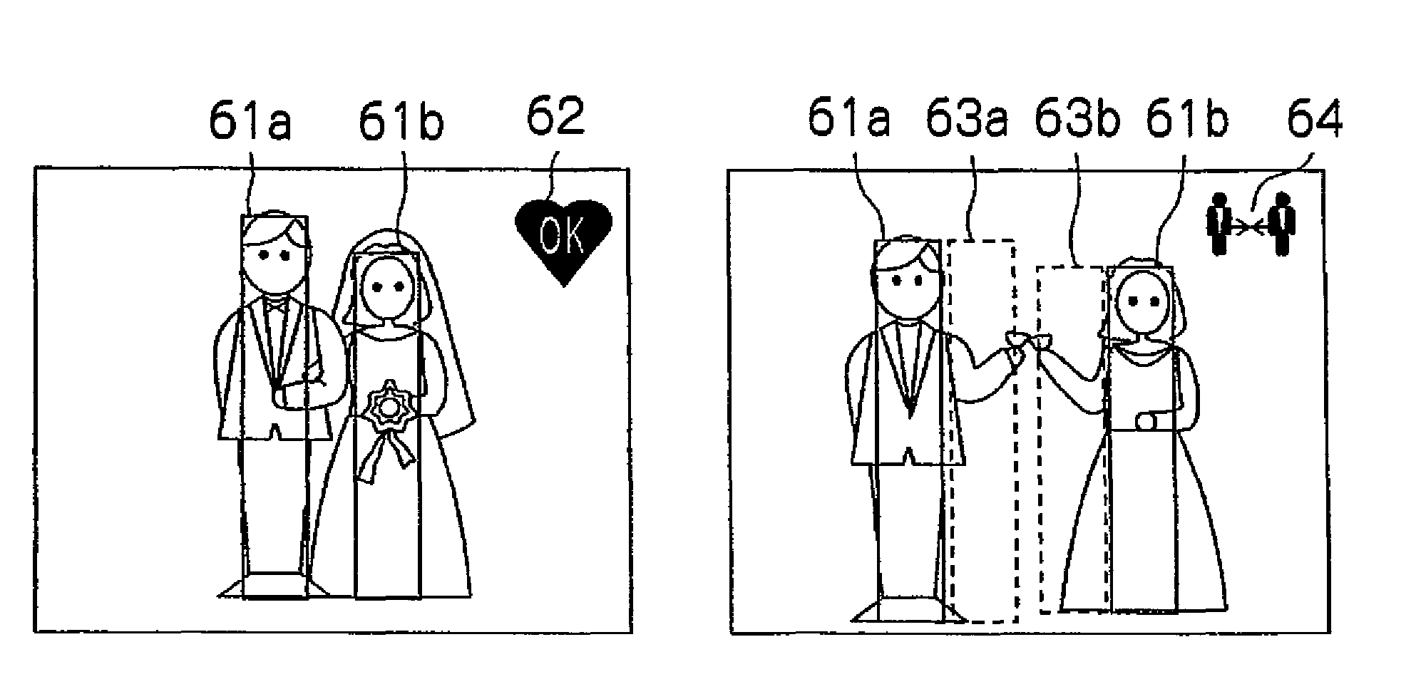 Imaging device and imaging control method that detects and displays composition information