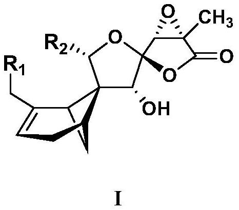 A sesquiterpene compound, fungal secondary metabolite extract containing it and use thereof