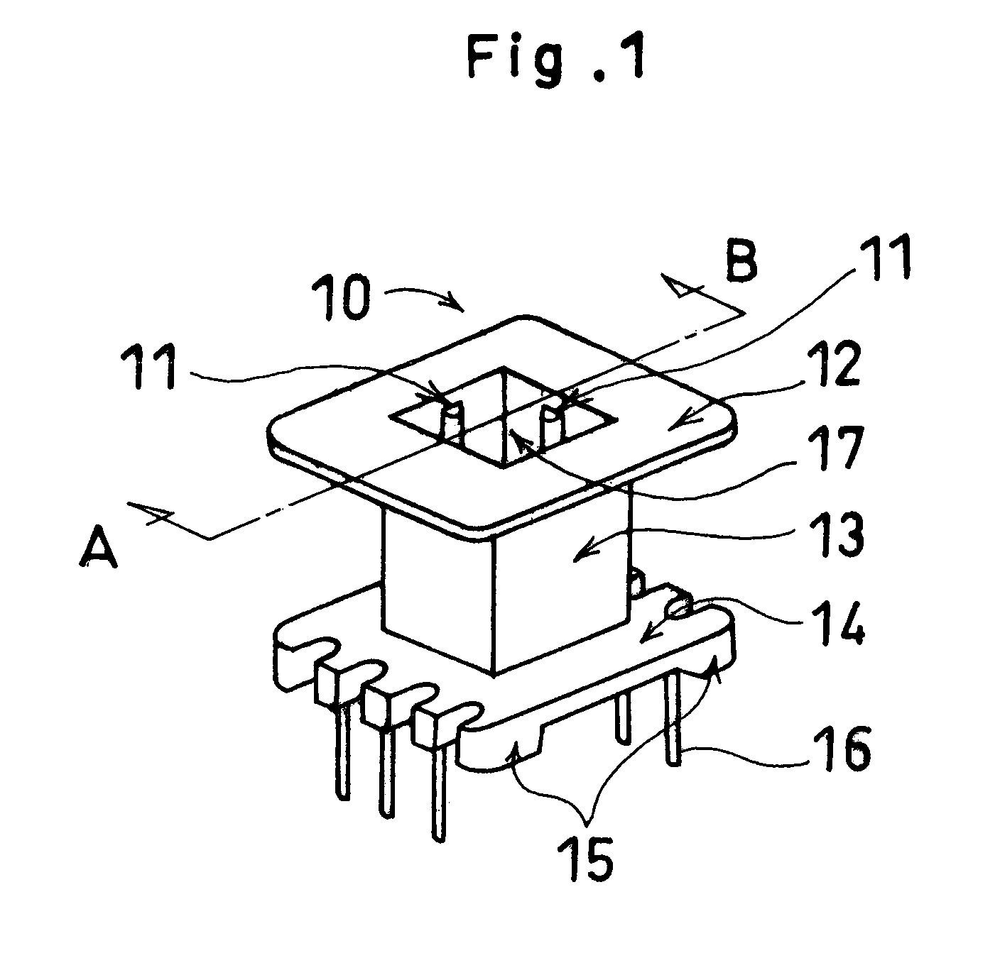 Coil bobbin with core spacing mechanisms