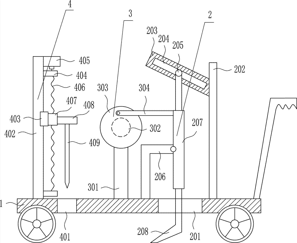 Snow shoveling device for highway traffic