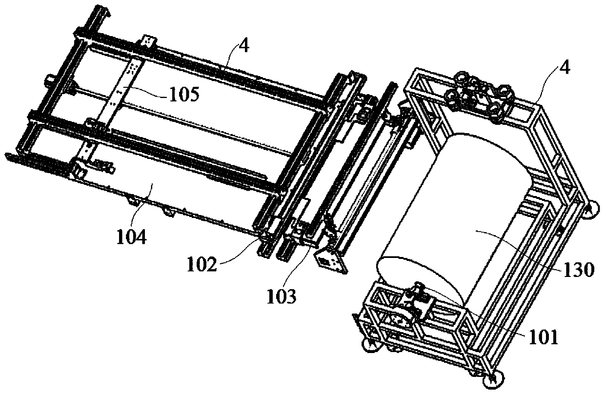 Cutting and laminating device for processing water purification filter element