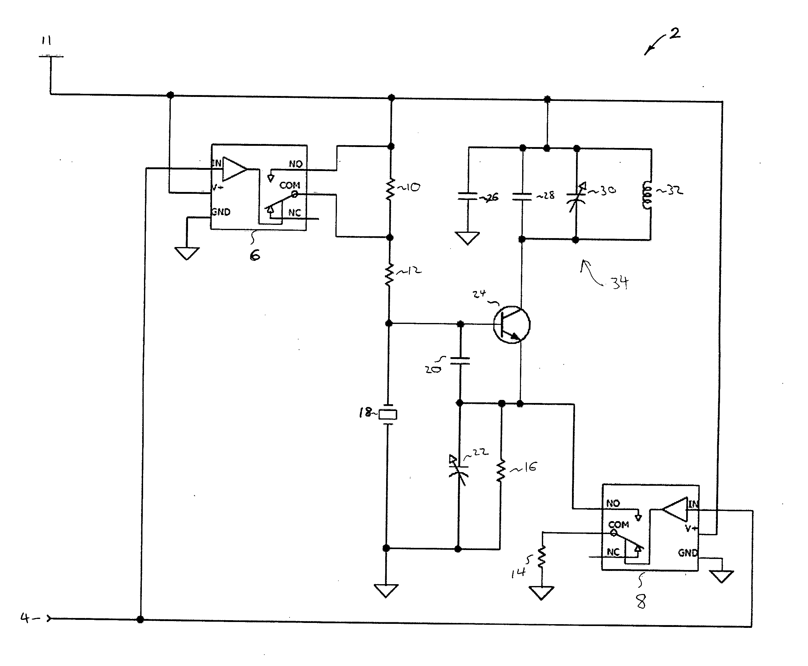 High stability fast start up oscillator for implants