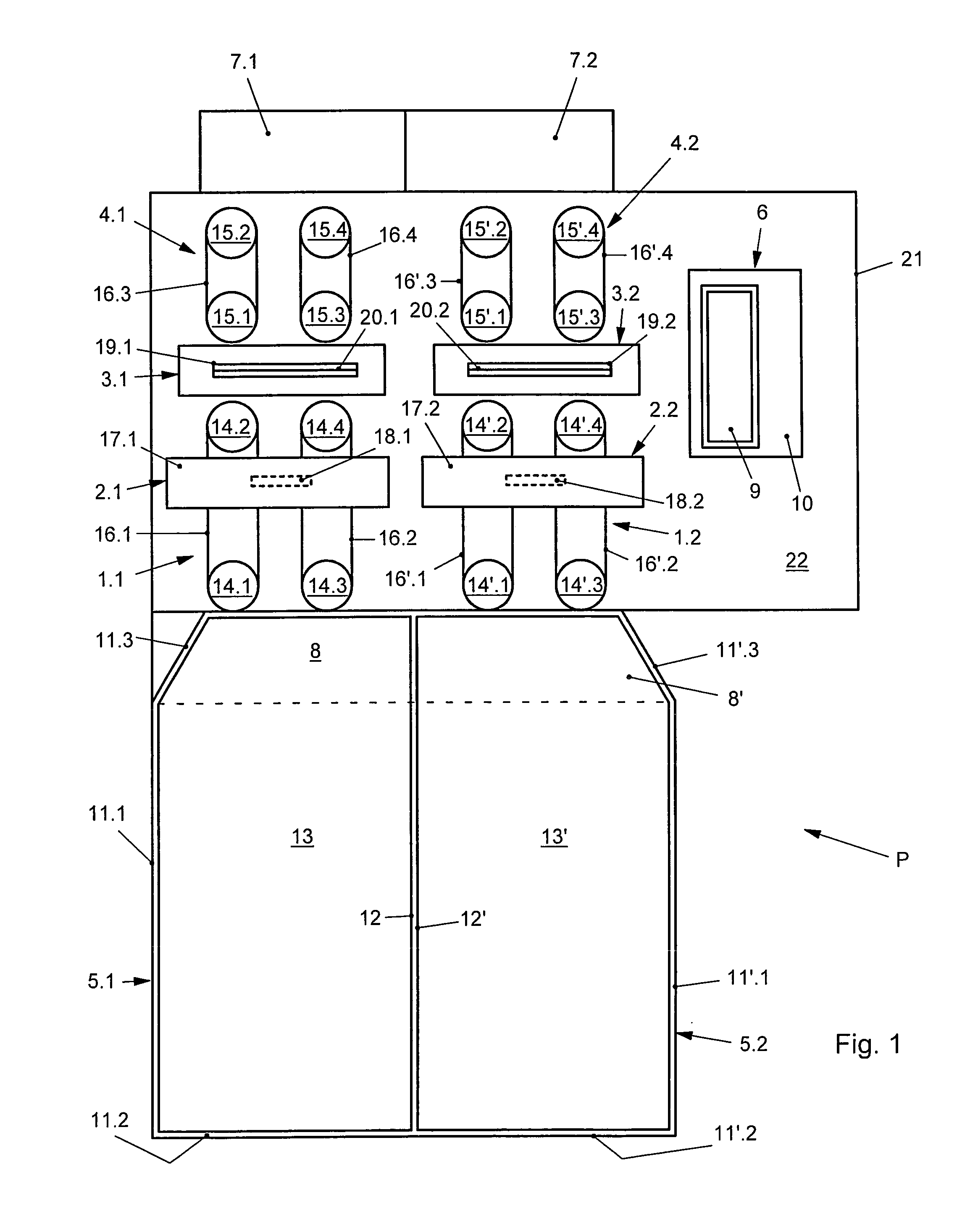 Device and method for separating sausage chains