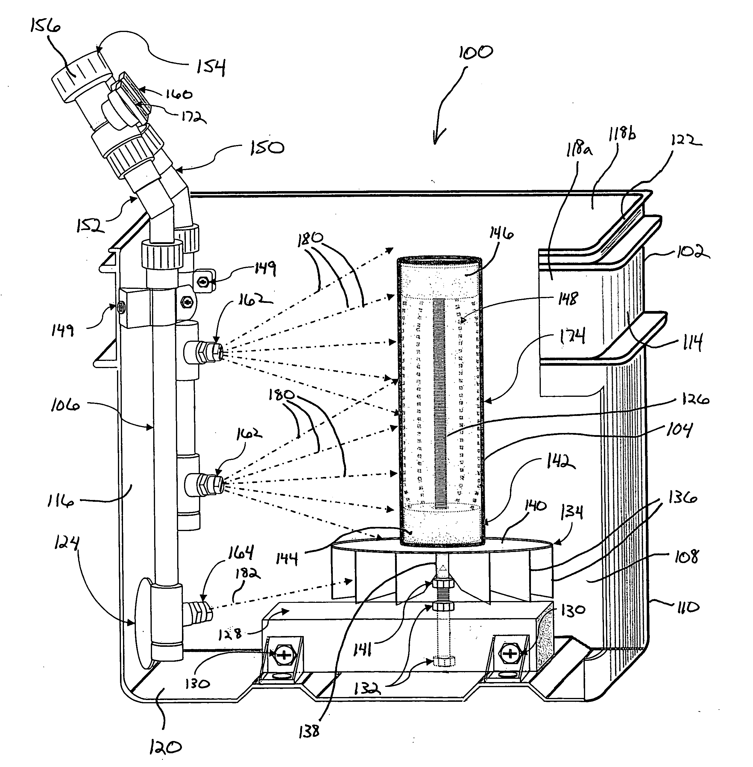 Cylindrical element cleaning assemblies and related methods