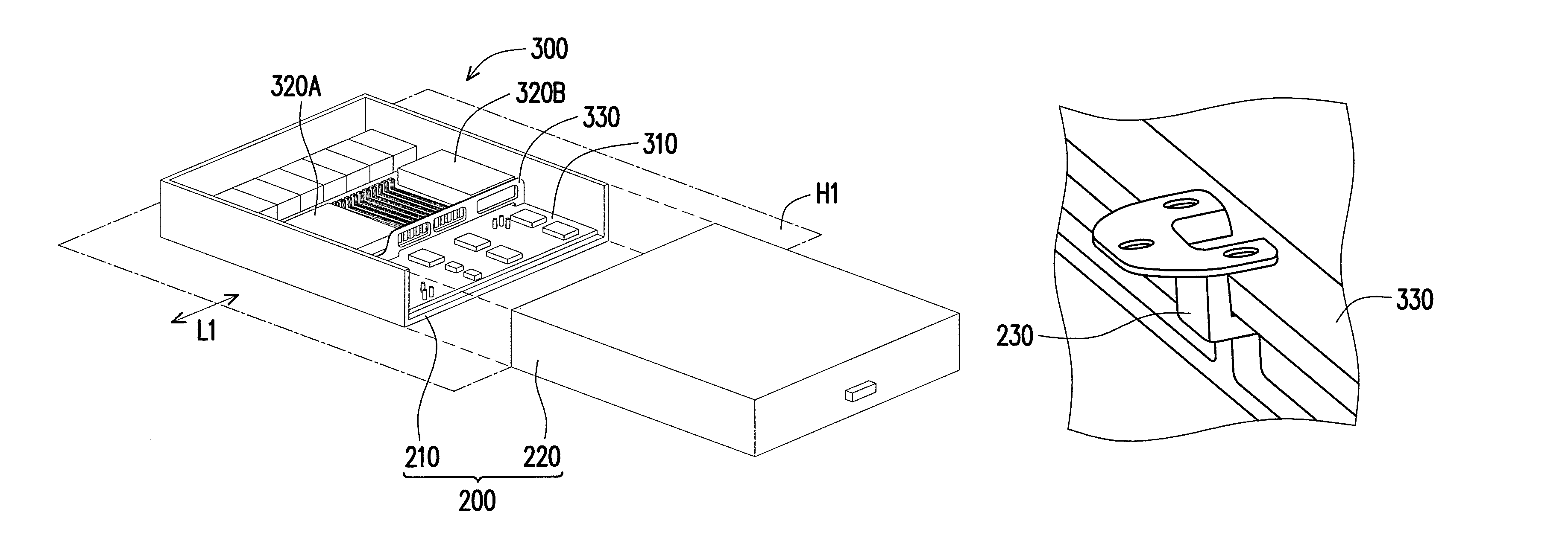 Casing structure and server using the same