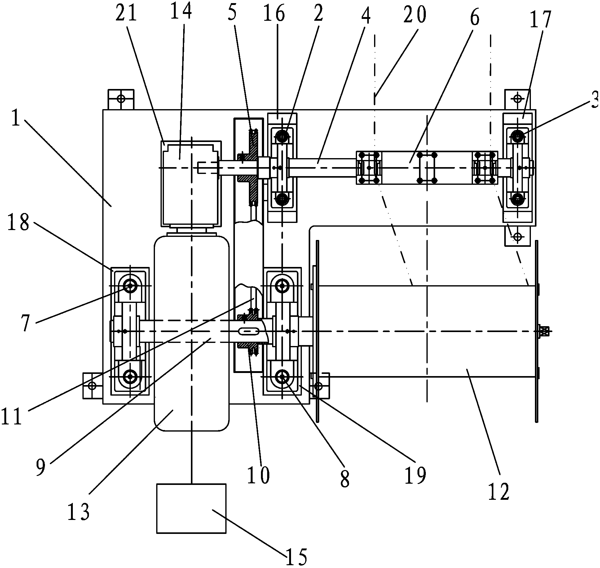 Rim charge winding device of slitting unit