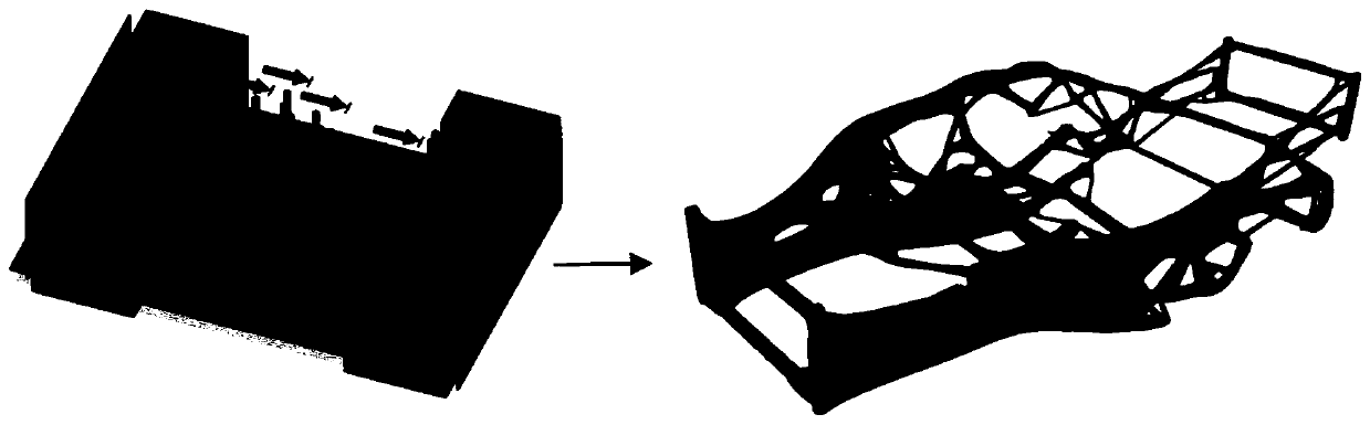 Frame structure optimizing method based on 3D printing