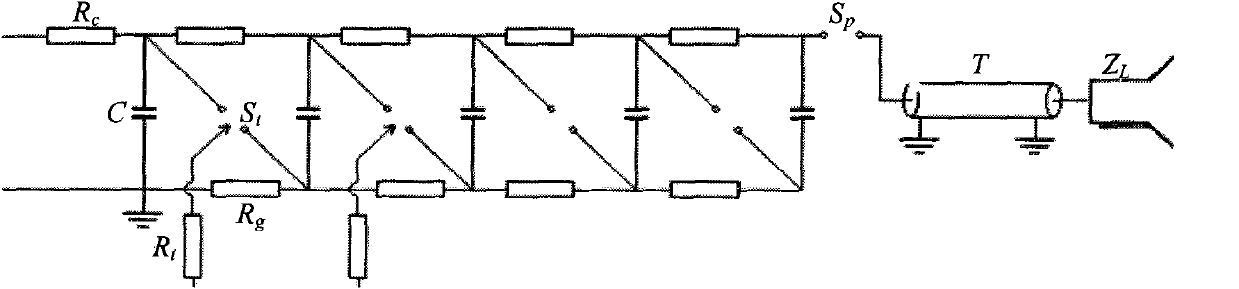 Switch and capacitor integrated fast frontier nuclear electromagnetic pulse source