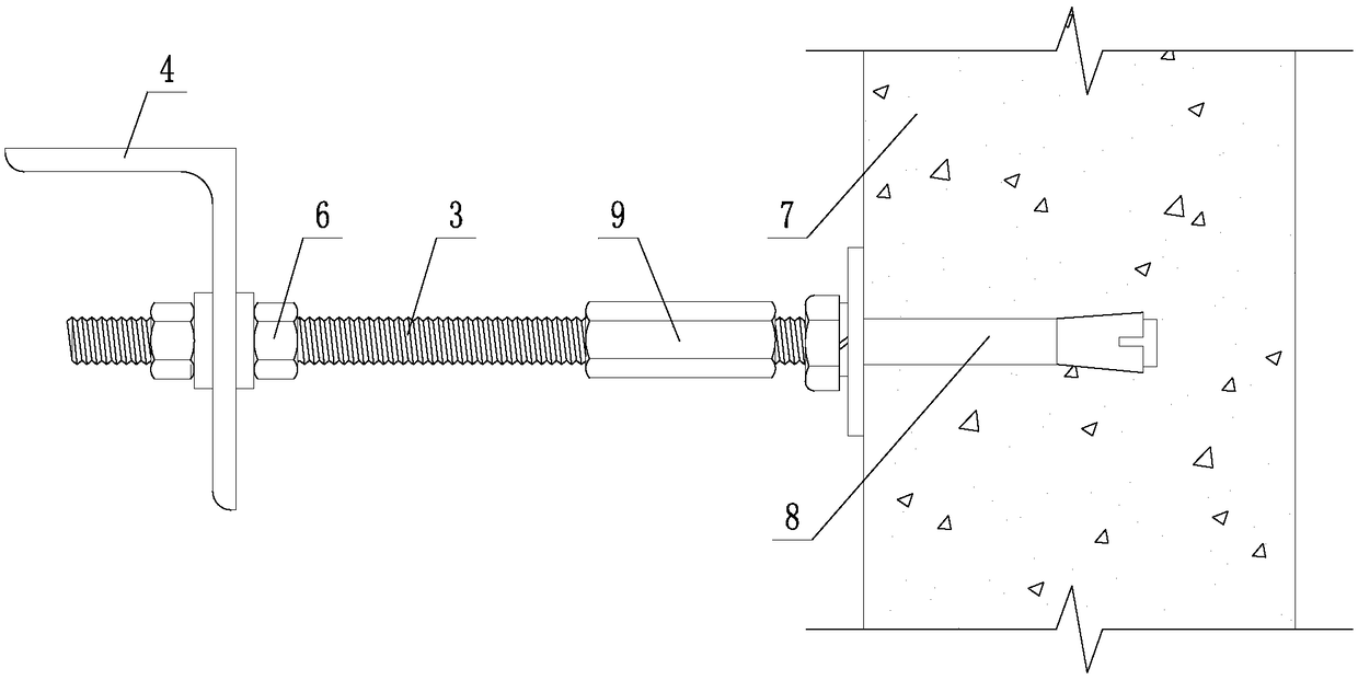 Heat bridge breaking screwed fitting and heat bridge breaking method