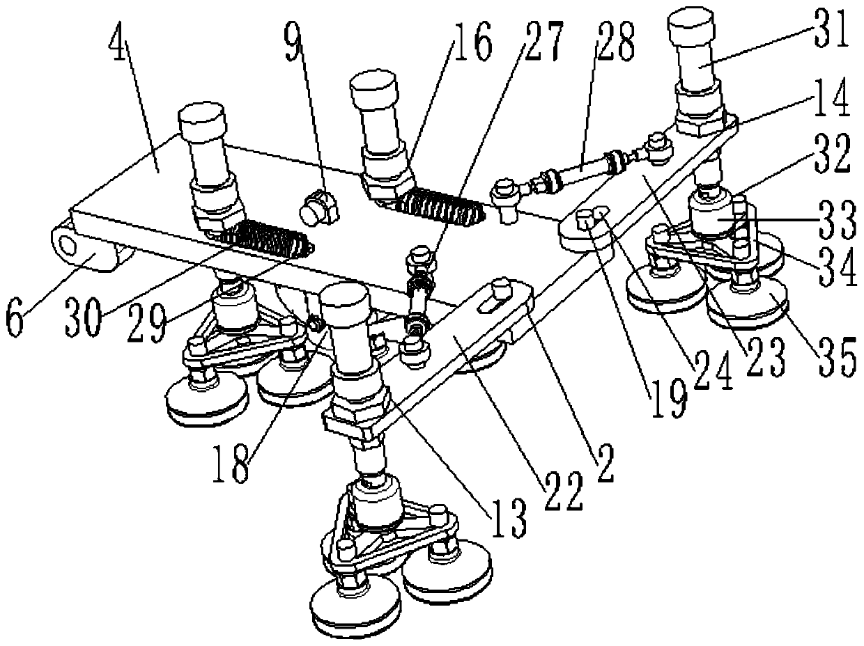 Pneumatic bionic wall climbing travelling device capable of crossing outer wall