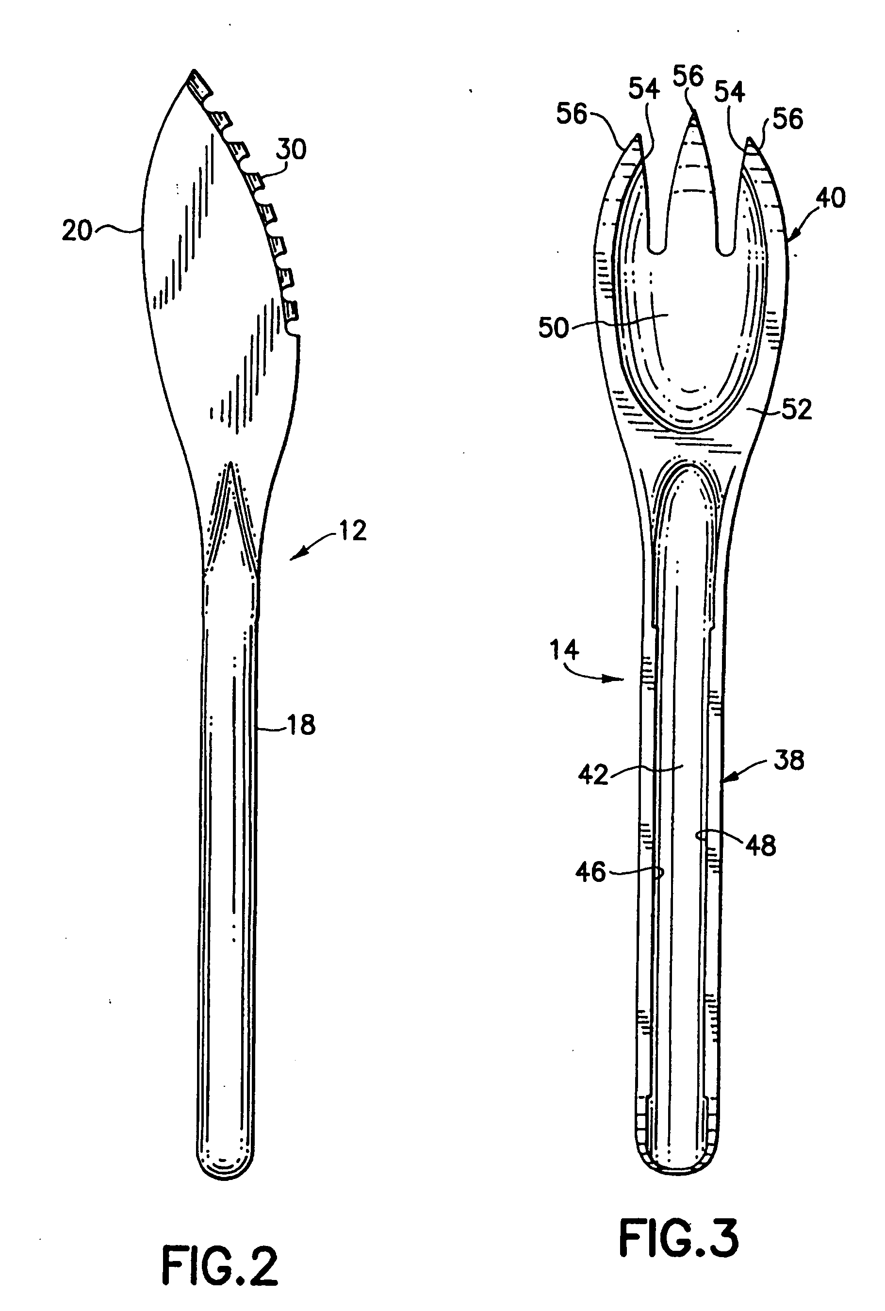 Snap-together eating utensil assembly