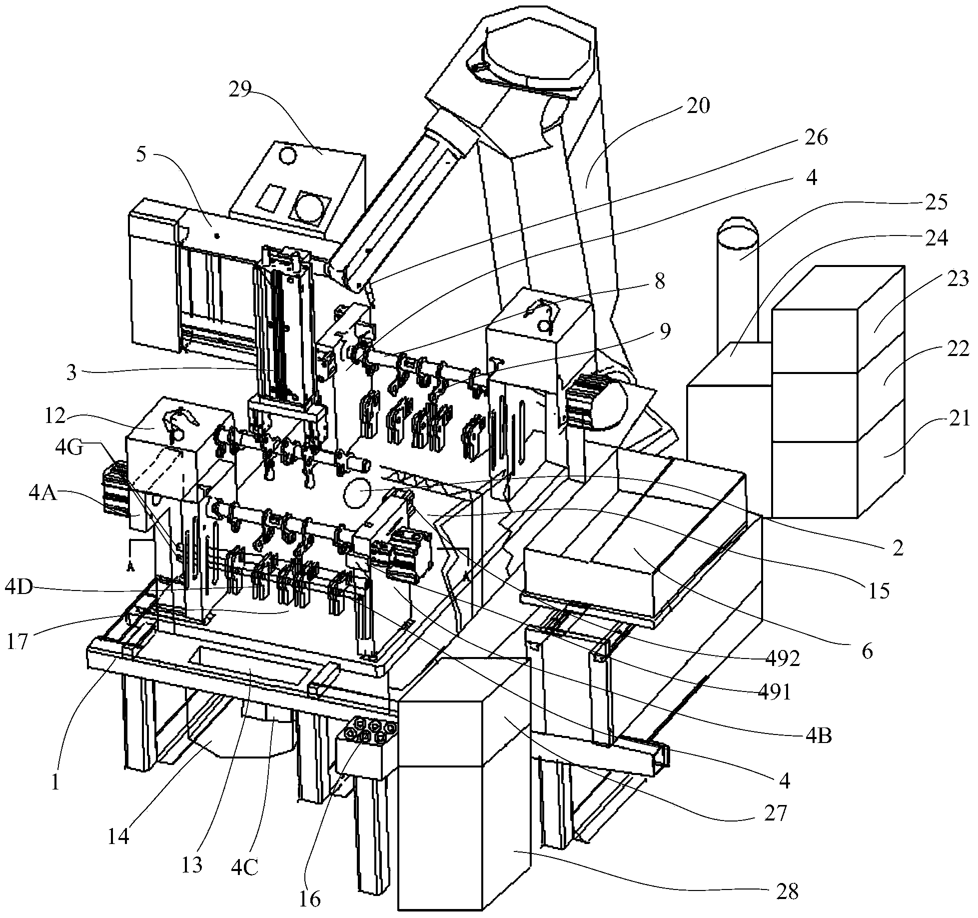 Rotating shaft welding jig, rotating shaft welding worktable and automatic rotating shaft welding system