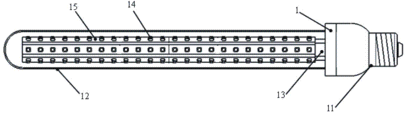 Light source of LED (light-emitting diode) insect killing lamp with multiple crest optical spectrums