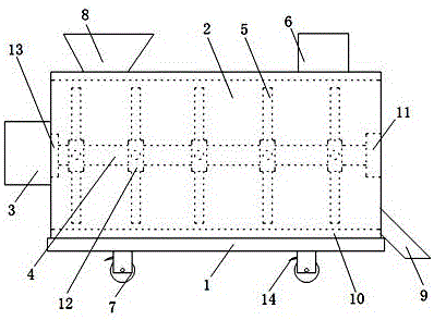 Universal type stir-frying device used for tea and operating method for universal type stir-frying device