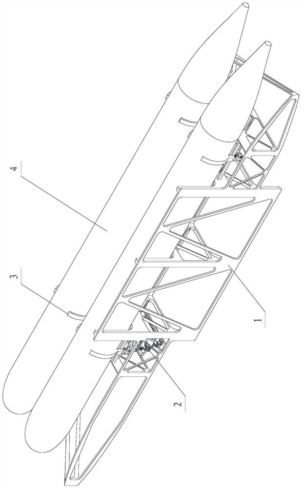 A heavy load carrying and releasing device for uuv