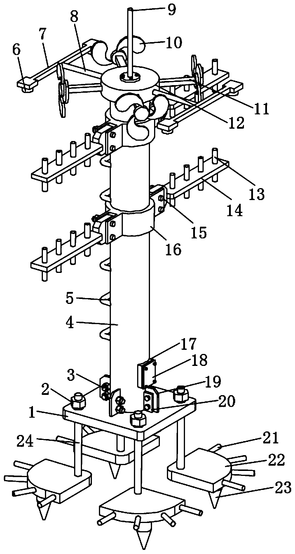 Anti-inclination pole and tower