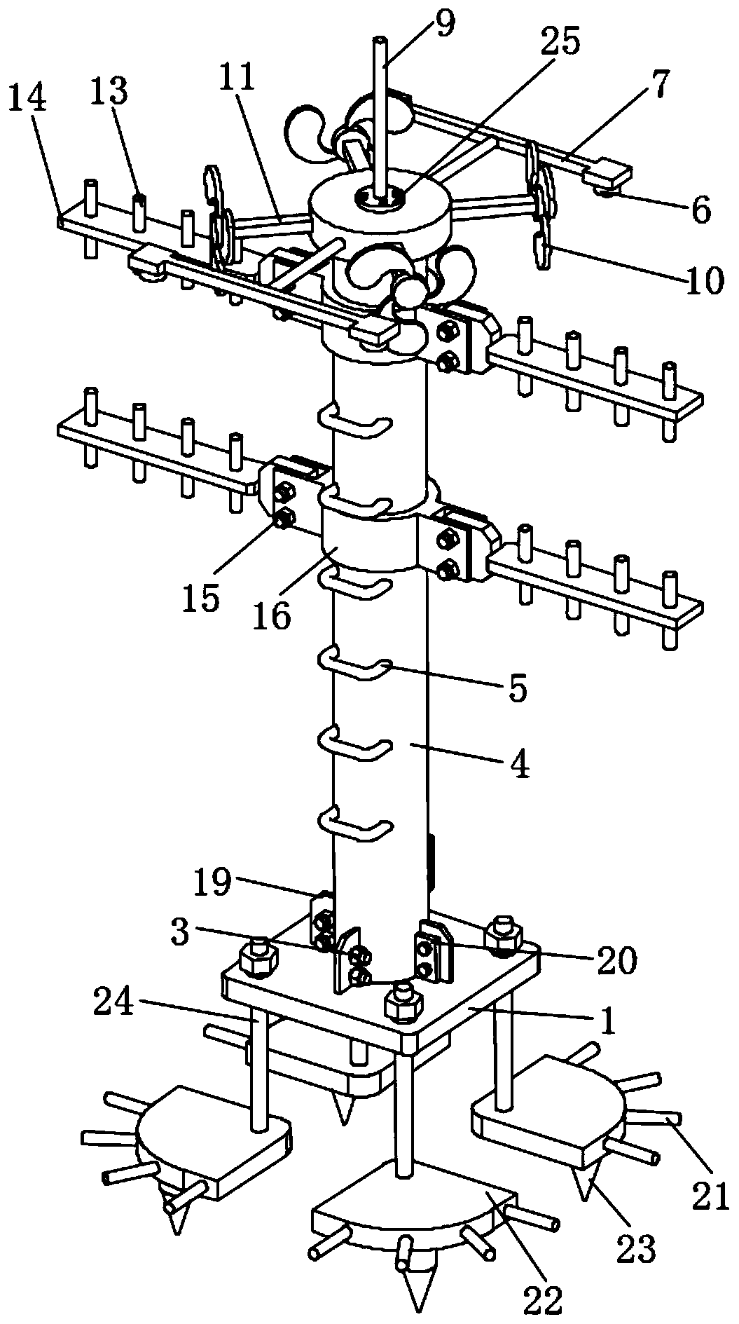 Anti-inclination pole and tower