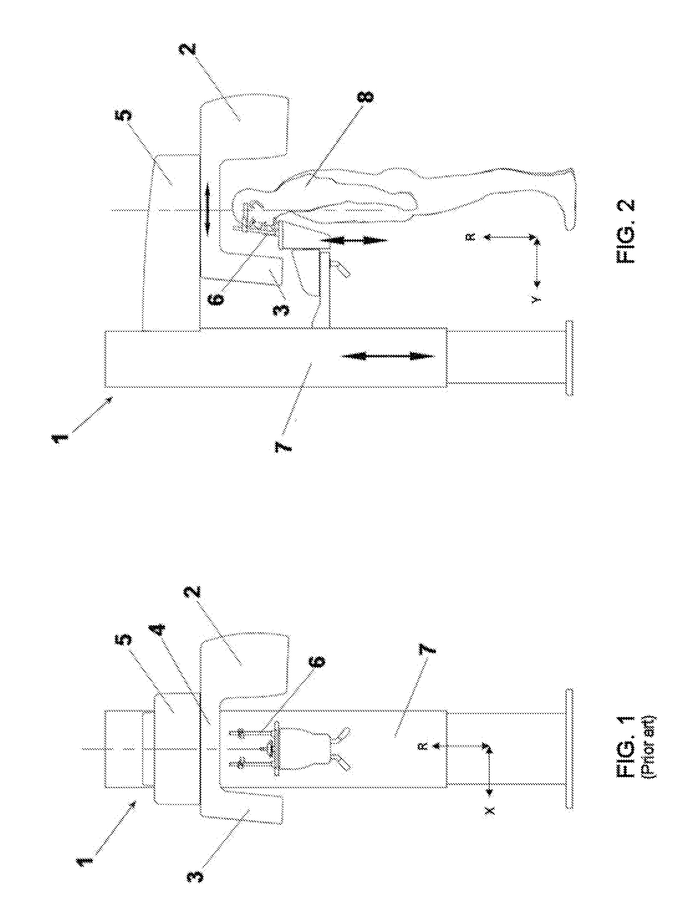 Method and apparatus for increasing field of view in cone-beam computerized tomography acquisition