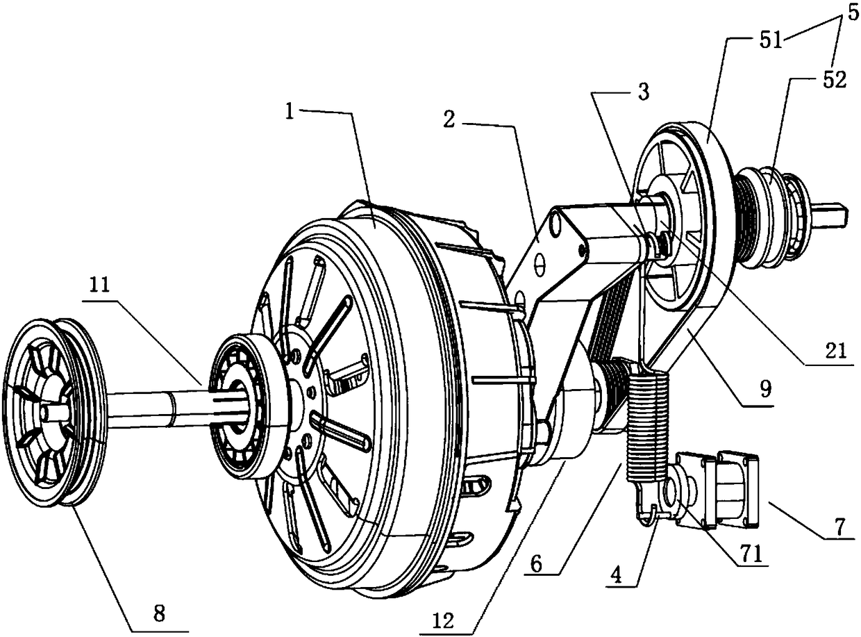 Clutch structure and clothes processing device