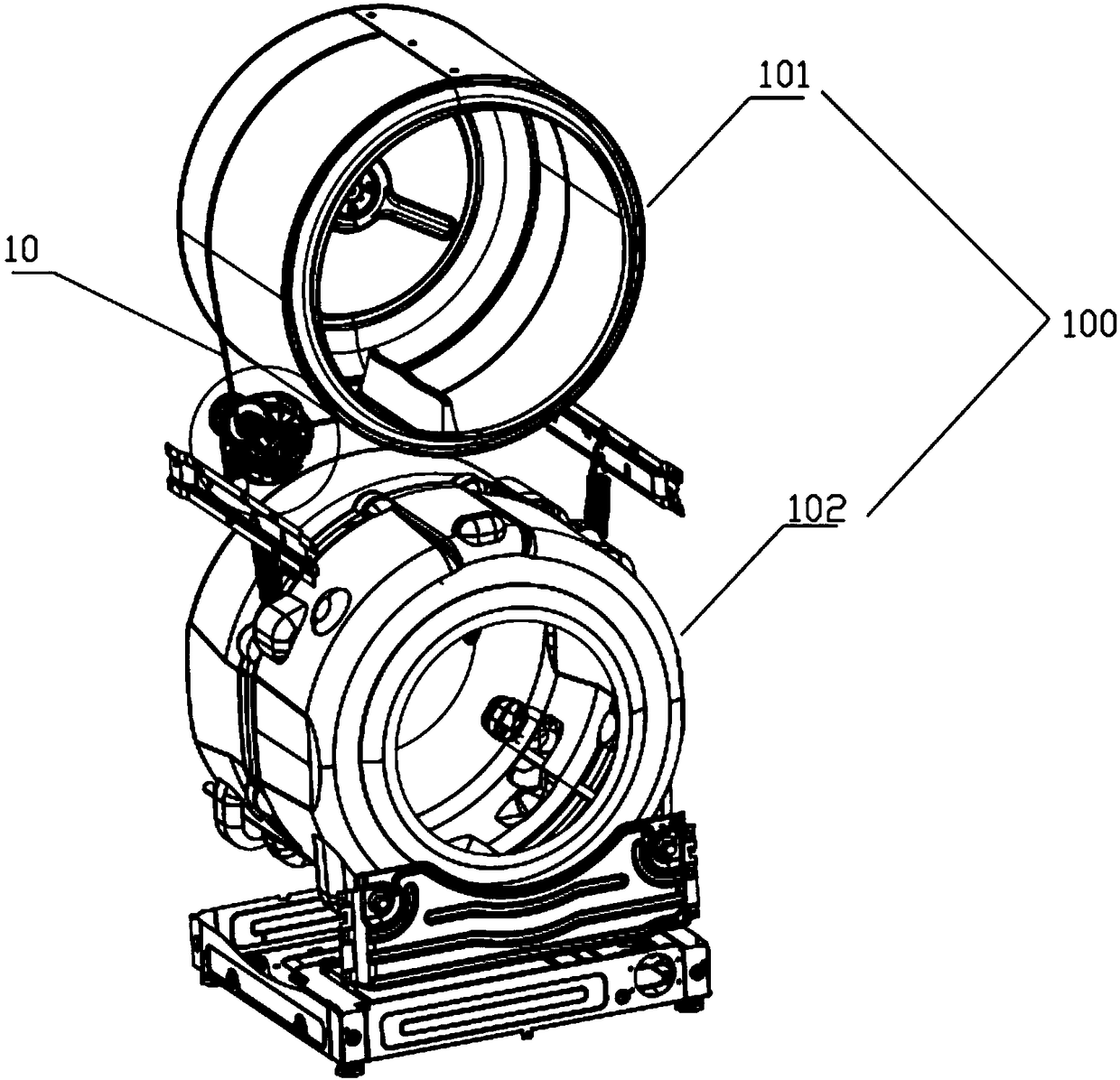 Clutch structure and clothes processing device