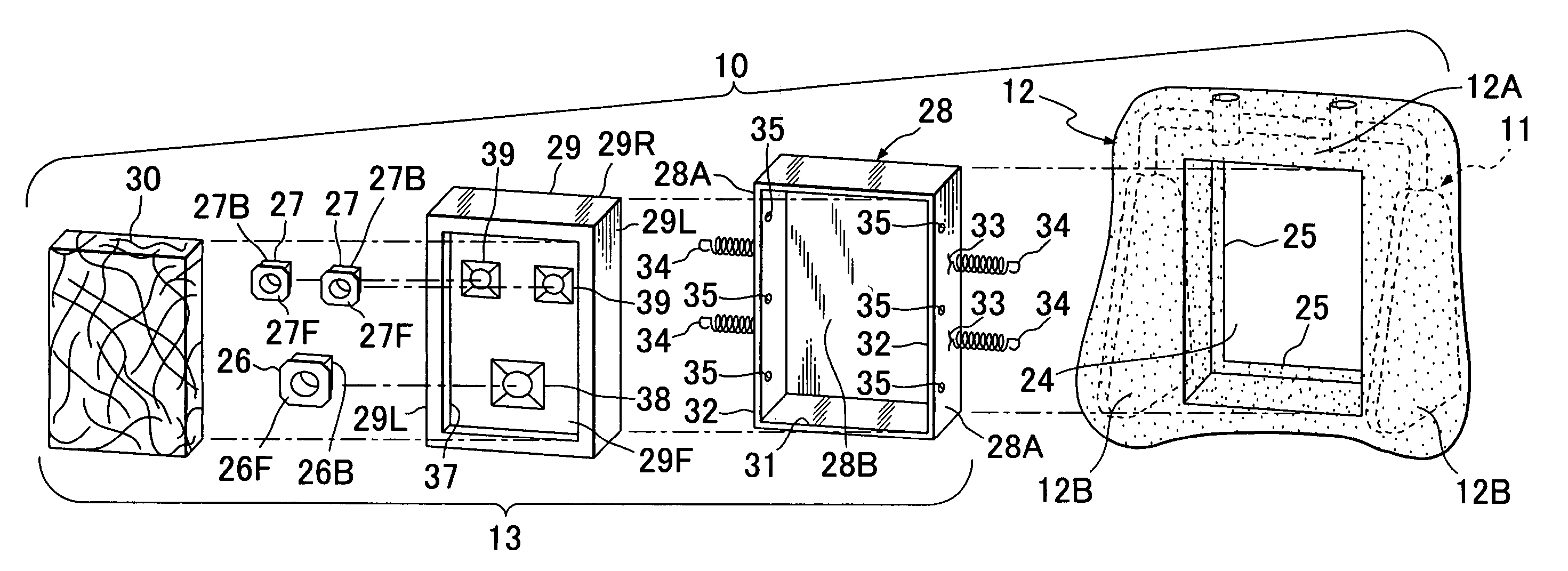 Acoustic structure of seat back