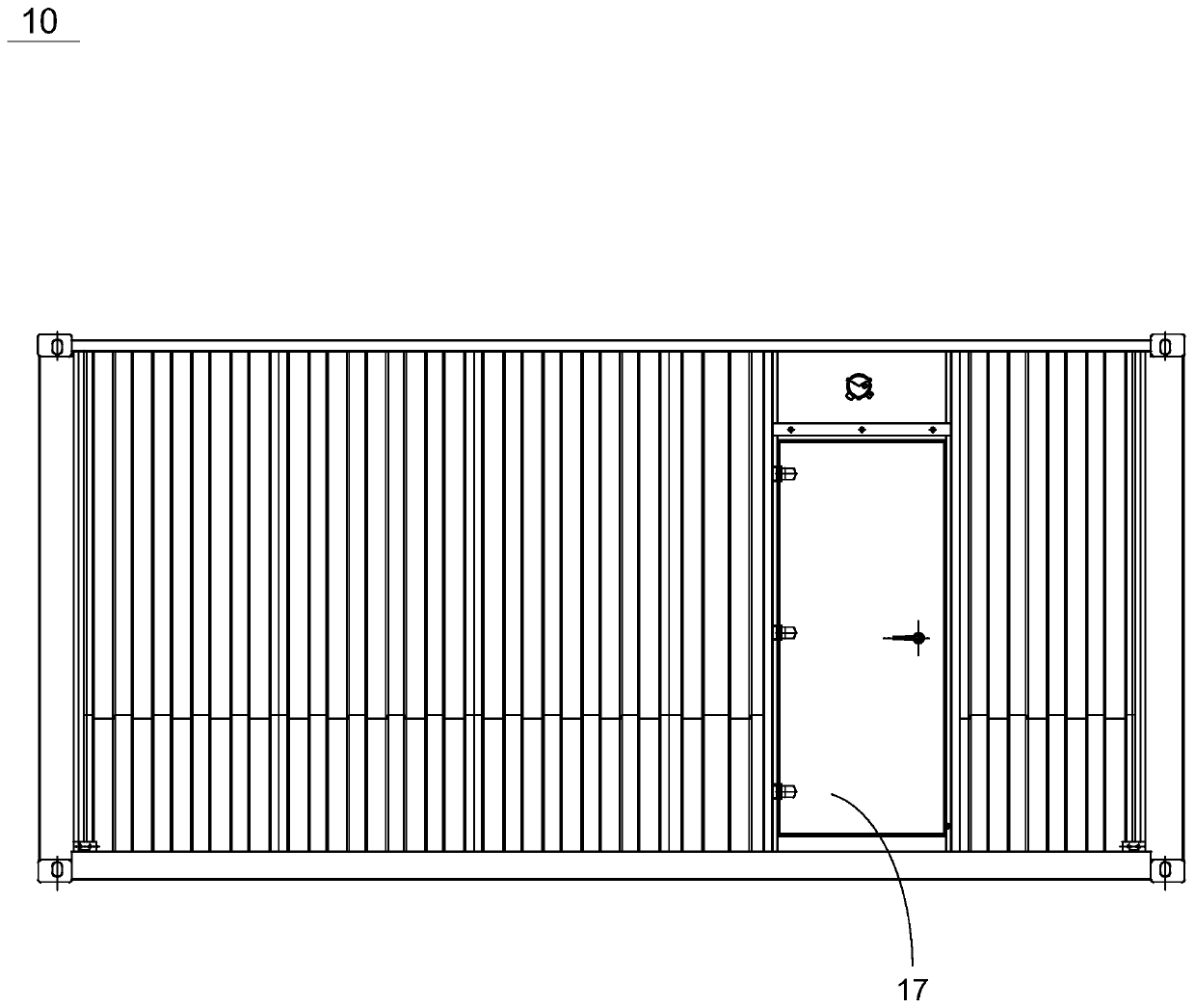 Container type firefighting system