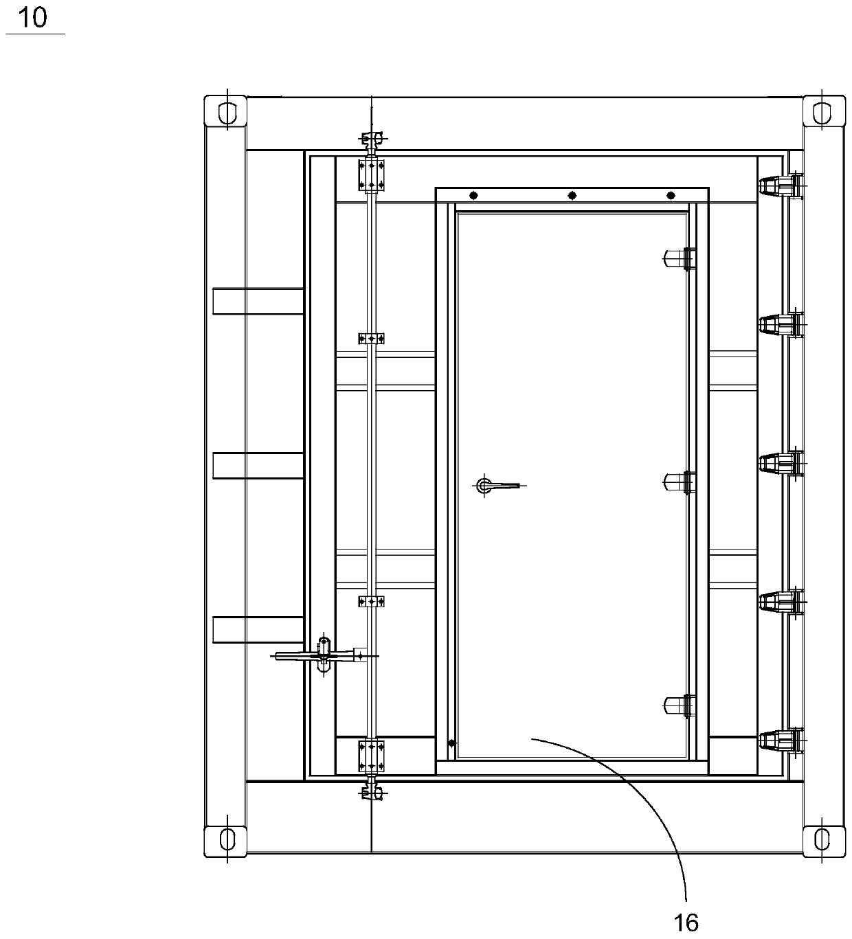 Container type firefighting system