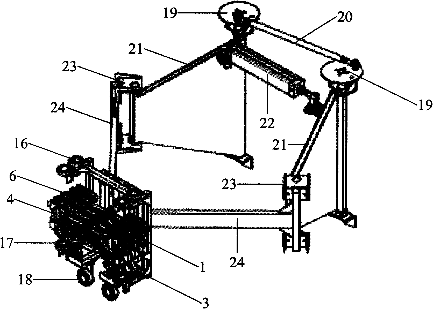 Automatic current-collecting cart for tyre type container gantry crane