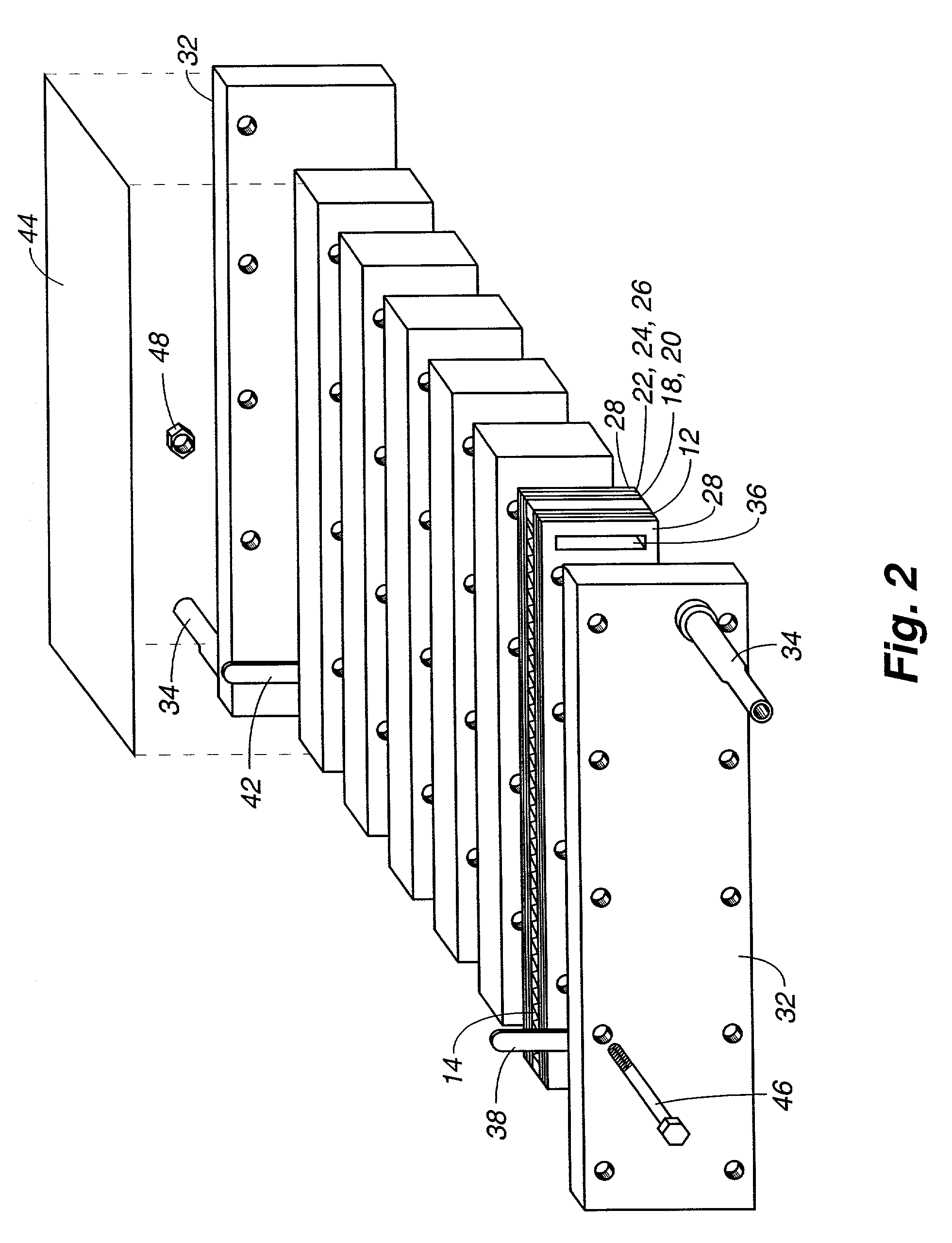 Fuel cell stack with passive air supply