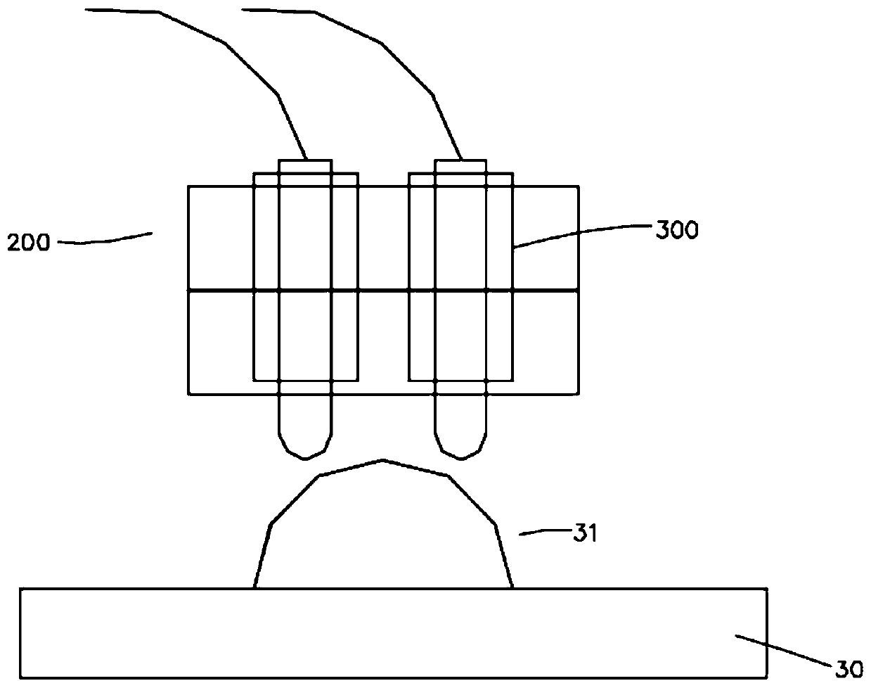 Instrument for testing an integrated circuit (IC) carrier plate after ball mounting