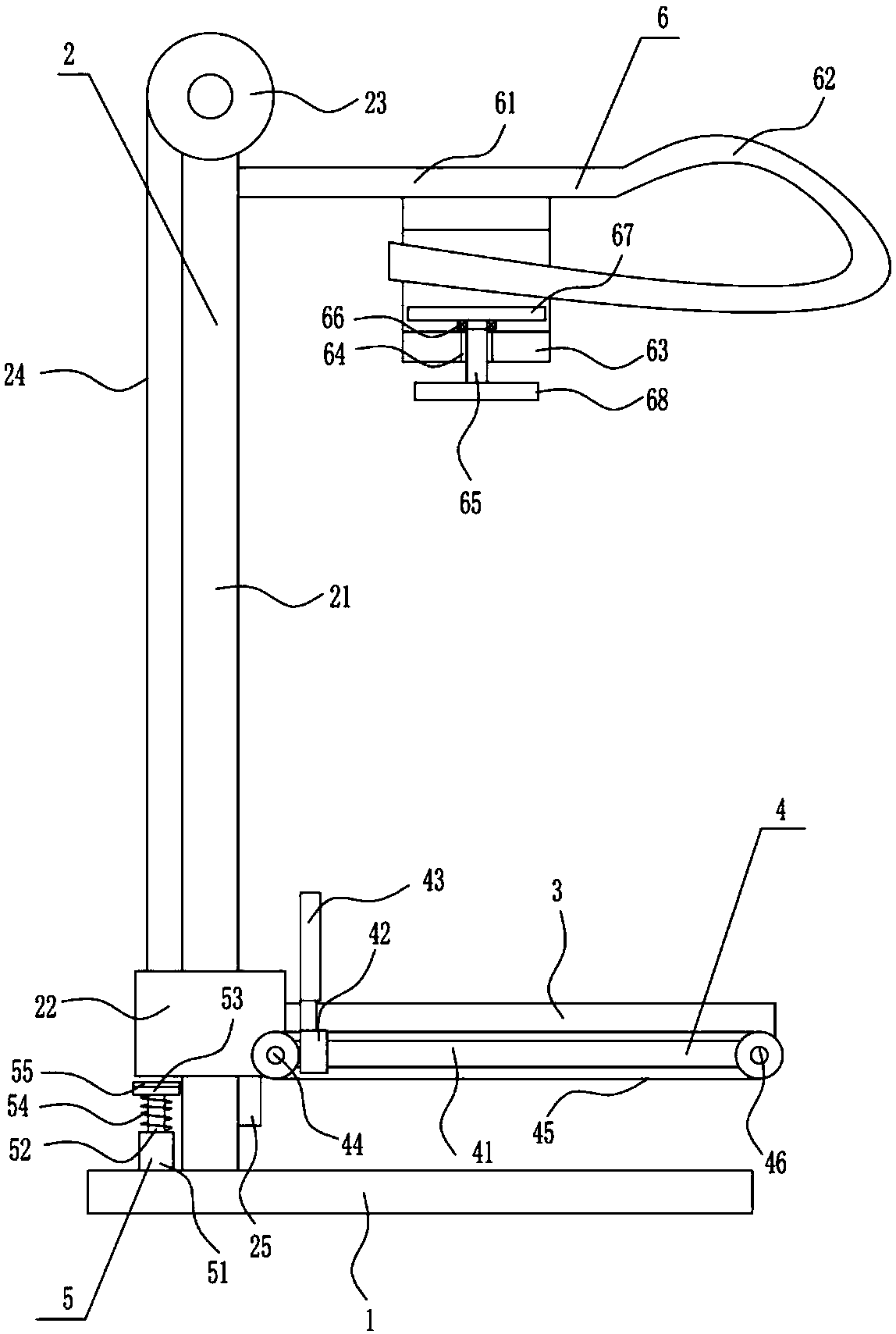 Brick conveying device for building construction