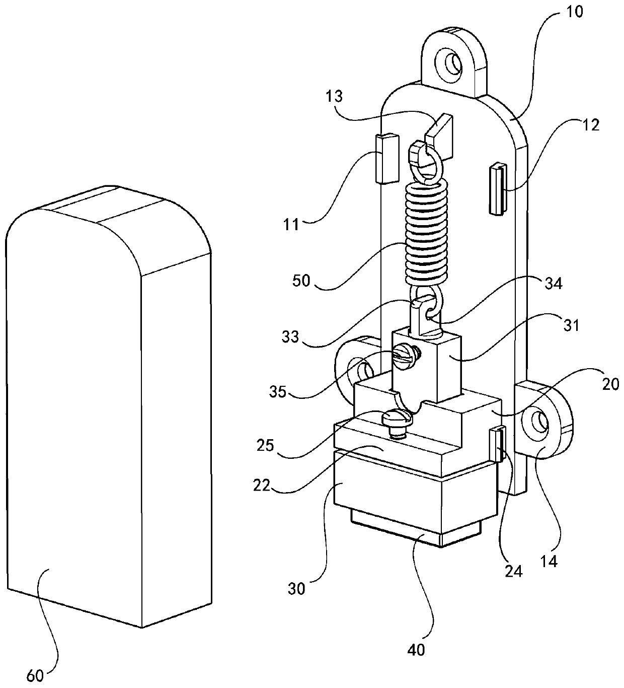 Vertical hinged door unlatched positioning device