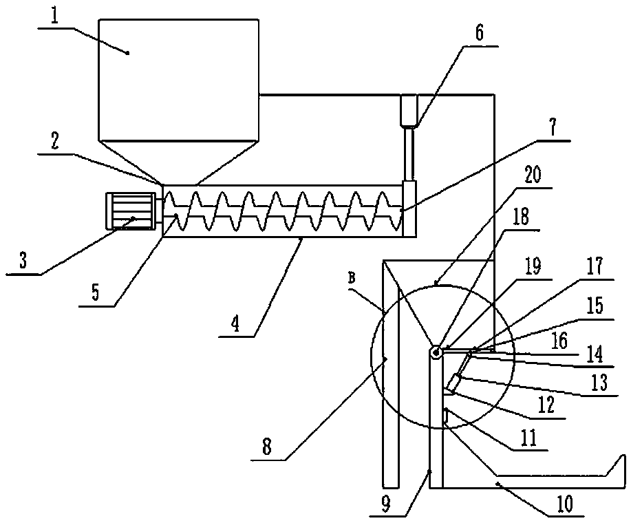 Automatic pig feed supply device