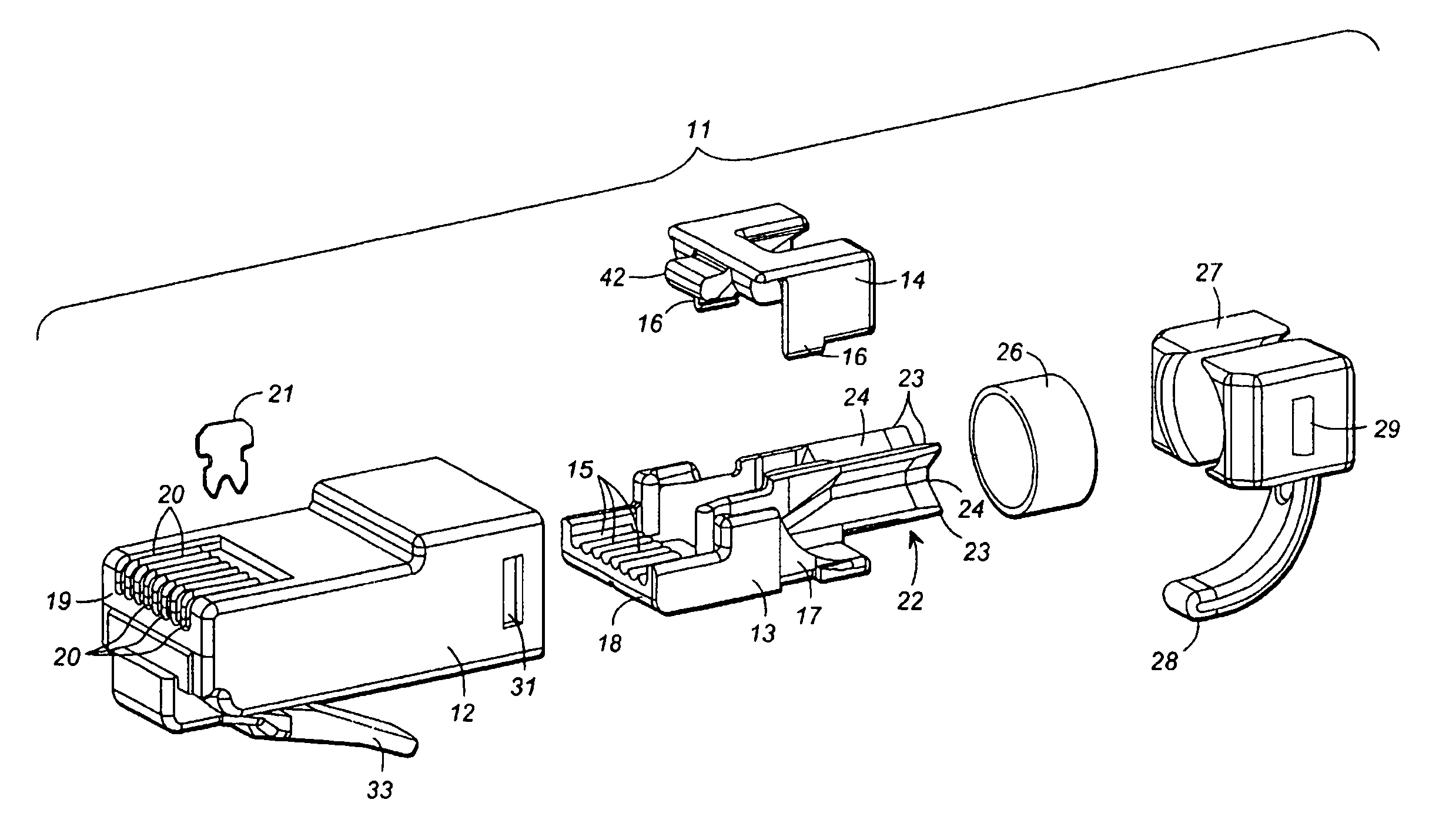 Metallized sled for communication plug