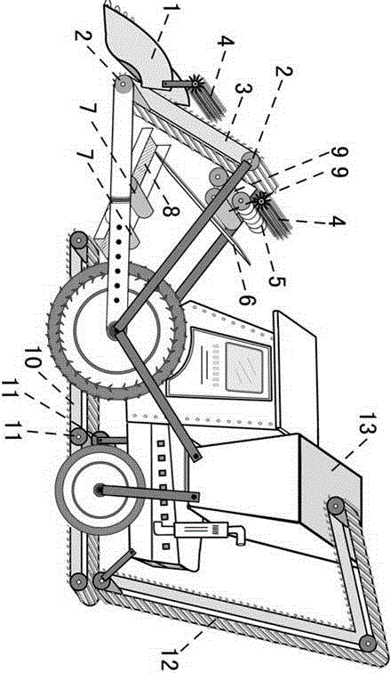 Chinese artichoke harvesting machine