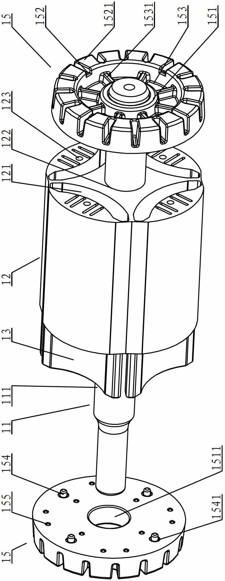 Permanent-magnet rotor with embedded magnetic steels