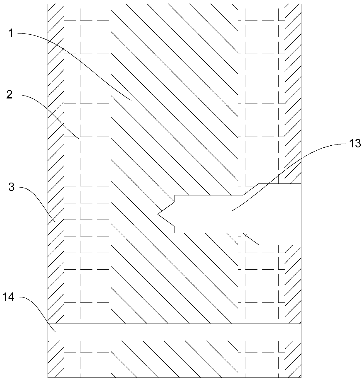 Thermocouple insulation sealing structure suitable for narrow plate